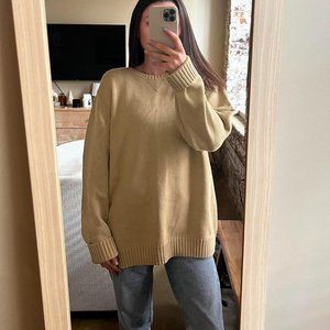 Lands’ End Taupe Knit Sweater
